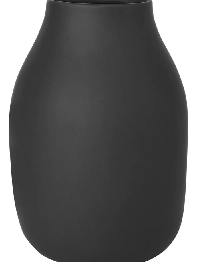 Vase "Colora" in Schwarz - (H)20 x Ø 14 cm