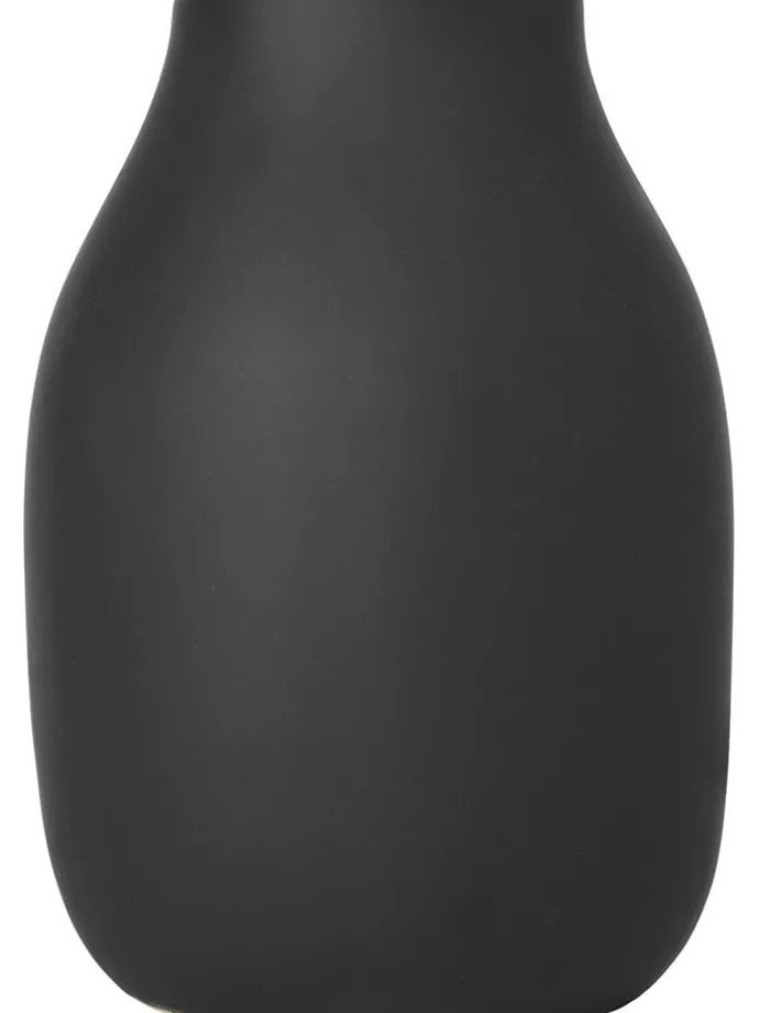 Vase "Colora" in Schwarz - (H)20 x Ø 14 cm
