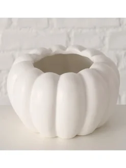 Vase "Dima" in Weiß - (H)10 x Ø 16 cm