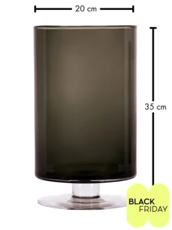 Vase "Elani" in Anthrazit - (H)35 x Ø 20 cm