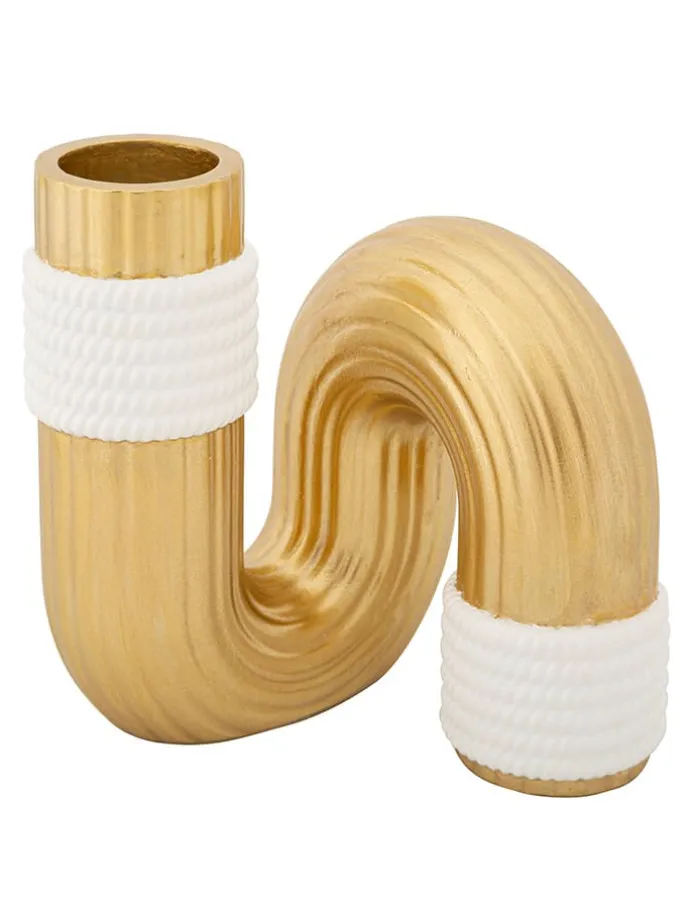 Vase in Gold - (B)10,5 x (H)12,5 x (T)10,5 cm