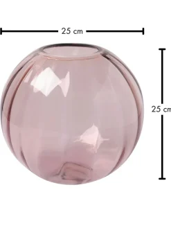 Vase "Kwabene" in Rosa - (H)25 x Ø 25 cm