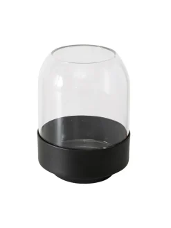 Vase ''Malena'' in Schwarz - (H)12,5 x Ø 9 cm