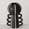 Vase ''Nanuka'' in Schwarz/ Weiß - (H)14,5 cm