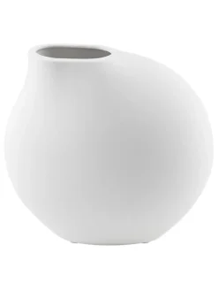 Vase ''Nona'' in Weiß - (H)14 x Ø 9 cm