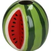 Vase ''Watermelon'' in Grün/ Rot - (B)11,4 x (H)10,7 x (T)12,1 cm