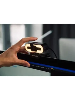 Verbatim AWC-02 Webcam – Full-HD 1080p für Büro und Homeoffice in Schwarz