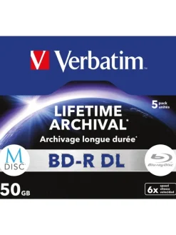 Verbatim M-DISC BD-R DL 50GB/1-6x Jewelcase (5 Disc) in Blau