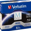 Verbatim M-DISC BD-R XL 100GB/1-6x Jewelcase (5 Disc) in Blau