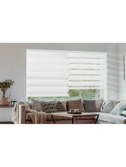 Verdunkelungsrollo "Zebra" in Weiß - (L)120 x (B)60 cm