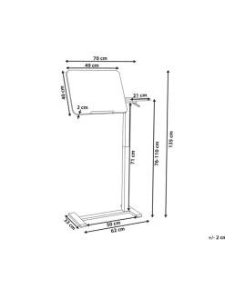 Verstellbarer Laptopständer SCHOLA in Weiß - (W) 70 x (H) 76 x (L) 40 cm