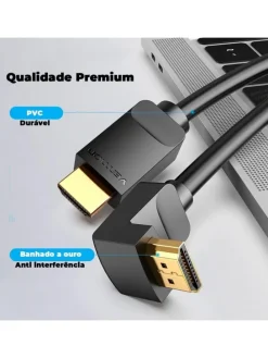 Videokabel 270° abgewinkeltes HDMI 2.0 4K Kabel 2 Meter