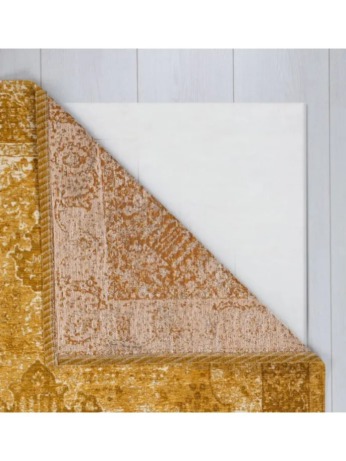 Vielseitiger Vintage Teppich für jeden Raum in Senfgelb