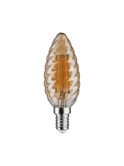 Vintage Edition Standard 230V LED Kerze gedrehtes Glas F