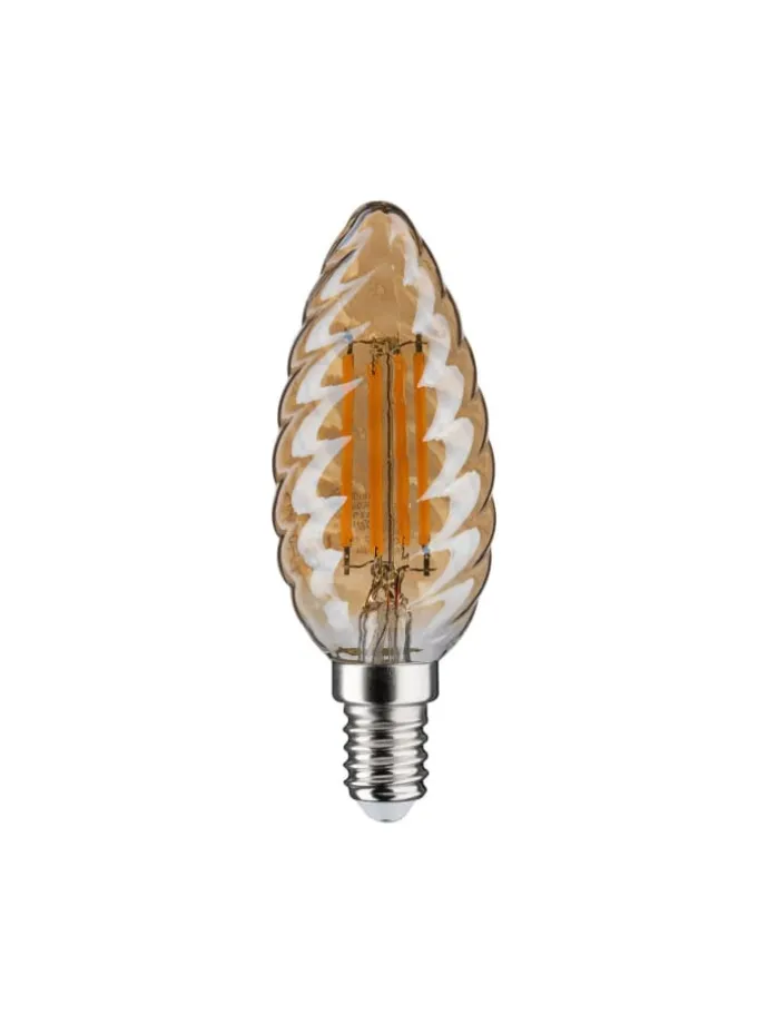 Vintage Edition Standard 230V LED Kerze gedrehtes Glas F