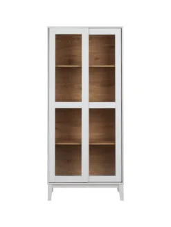 Vitrine RUMSON in Weiß - (W) 80 x (H) 183 x (L) 40 cm