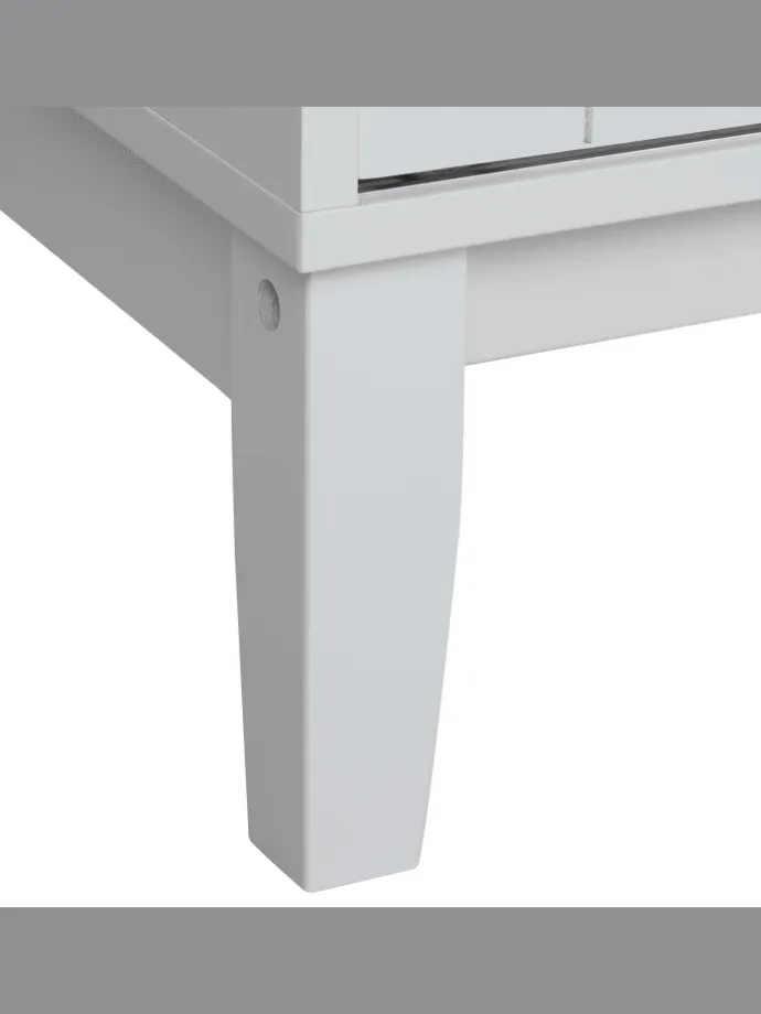 Vitrine RUMSON in Weiß - (W) 80 x (H) 183 x (L) 40 cm