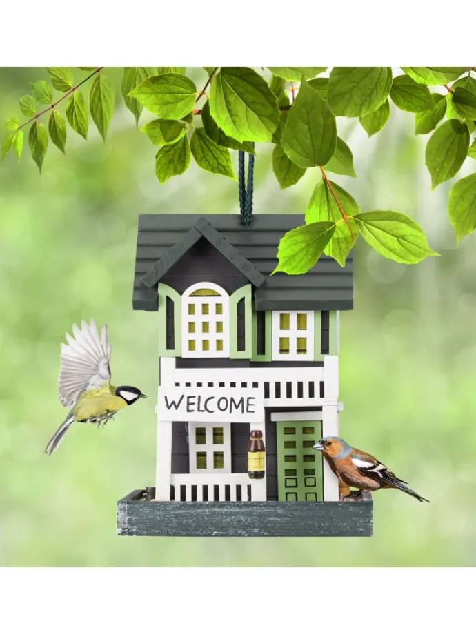 Vogelfutterhaus in Bunt