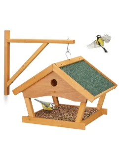 Vogelfutterhaus in Natur - (B)42,5 x (H)35 x (T)40,5 cm