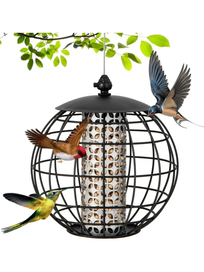 Vogelfutterhaus in Schwarz