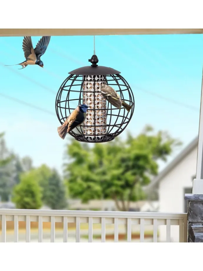 Vogelfutterhaus in Schwarz