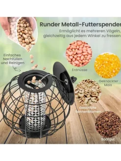 Vogelfutterhaus in Schwarz