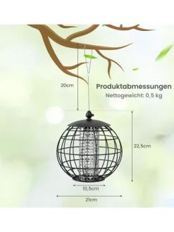 Vogelfutterhaus in Schwarz