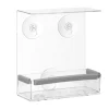 Vogelfutterhaus in Transparent - (B)15 x (H)16,5 x (T)7,5 cm
