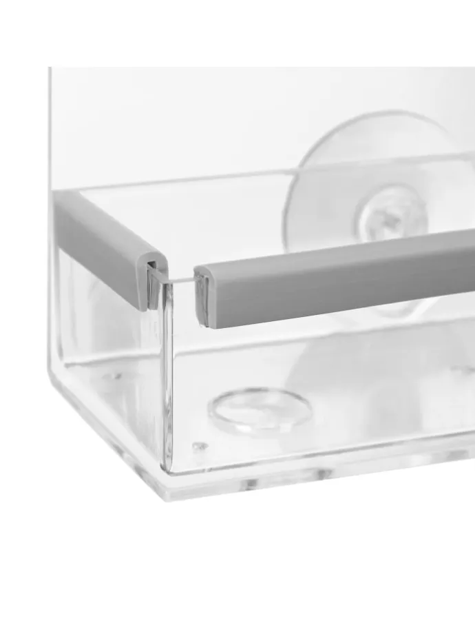 Vogelfutterhaus in Transparent - (B)15 x (H)16,5 x (T)7,5 cm