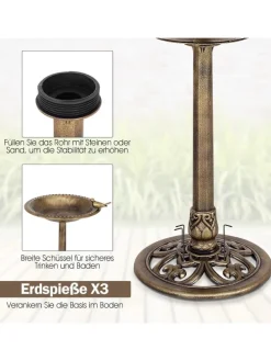 Vogelfutterstation in Bronze