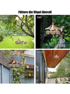 Vogelfutterstation 17x17x14cm in Schwarz