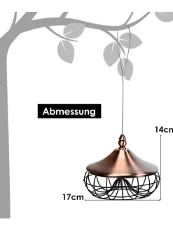 Vogelfutterstation 17x17x14cm in Schwarz