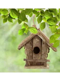 Vogelhaus in Natur - (B)20,5x (H)28,5 x (T)17,5 cm