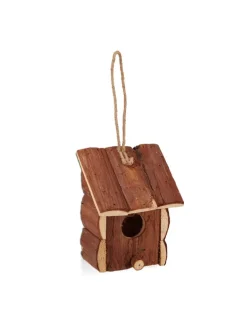 Vogelhaus in Natur - (B)12x (H)16,5 x (T)9,5 cm