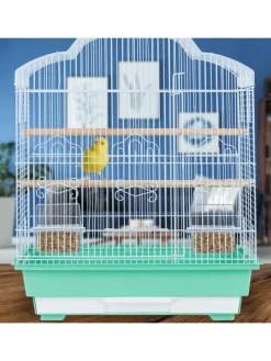 Vogelkäfig in Grün - (B)46,5 x (H)56,5 x (T)35,5 cm