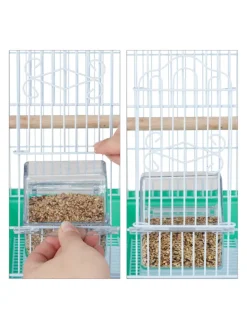 Vogelkäfig in Grün - (B)46,5 x (H)56,5 x (T)35,5 cm