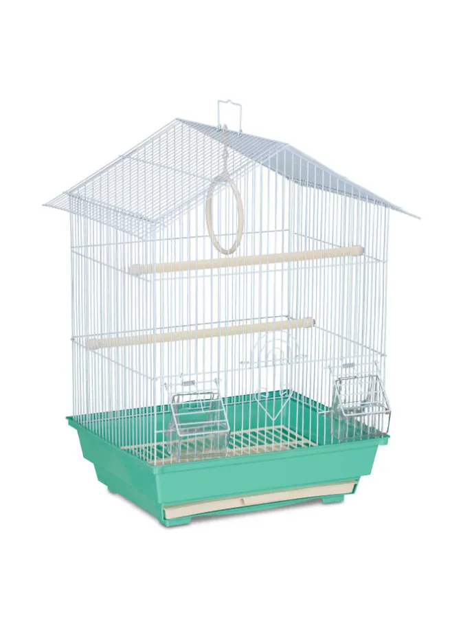 Vogelkäfig in Hellblau/Mintgrün - (B)39,5 x (H)49 x (T)32 cm