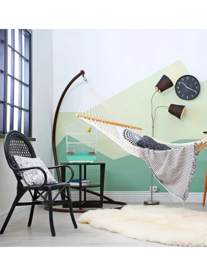 Vogelkäfig in Hellblau/Mintgrün - (B)39,5 x (H)49 x (T)32 cm