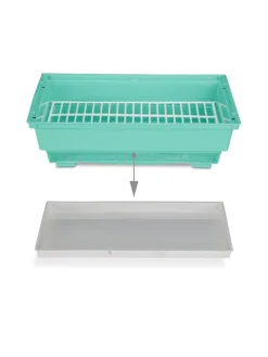 Vogelkäfig in Hellblau/Mintgrün - (B)39,5 x (H)49 x (T)32 cm