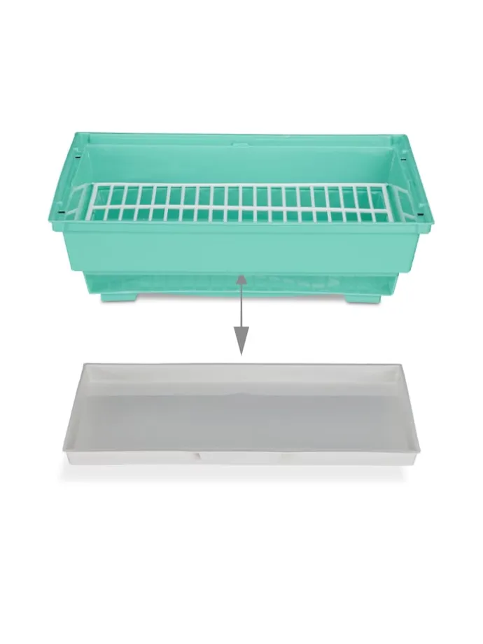 Vogelkäfig in Hellblau/Mintgrün - (B)39,5 x (H)49 x (T)32 cm