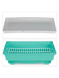 Vogelkäfig in Hellblau/Mintgrün - (B)42,5 x (H)50 x (T)33 cm