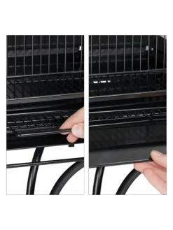 Vogelkäfig in Schwarz - (B)55 x (H)146,5 x (T)50 cm