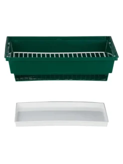 Vogelkäfig in Weiß/Grün - (B)34,5 x (H)49,5 x (T)28 cm