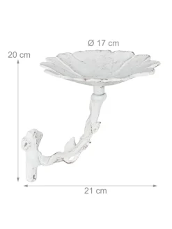 Vogeltränke Blütein Weiß