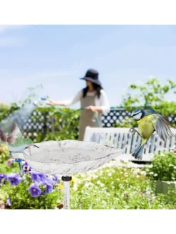 Vogeltränke Erdspieß in Weiß