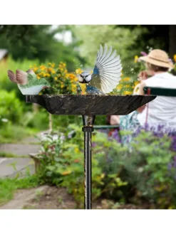 Vogeltränke Erdspieß in Weiß