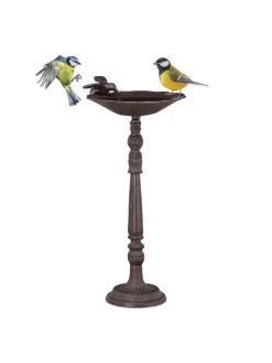 Vogeltränke Gartendeko in Braun