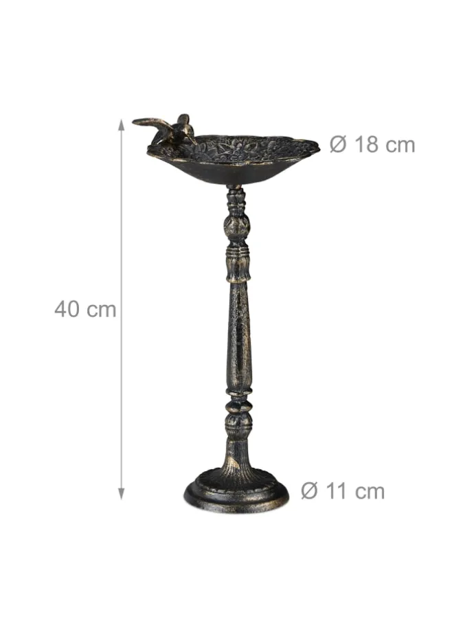 Vogeltränke in Bronze