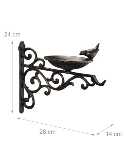 Vogeltränke in Bronze - (B)28x (H)24 x (T)14 cm