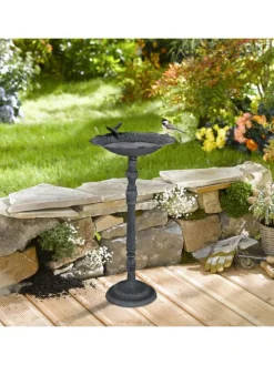 Vogeltränke in Dunkelgrün - (B)37,5 x (H)74,5 x (T)35 cm